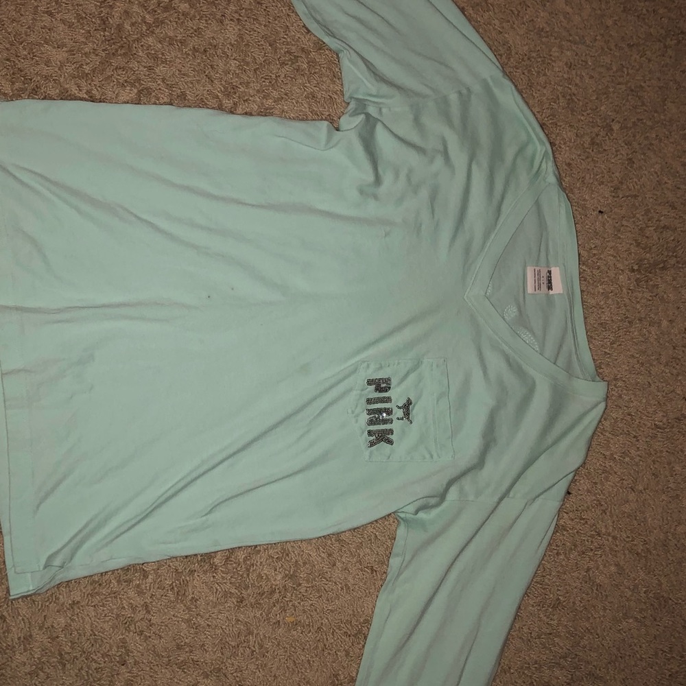VS PINK  teal long sleeve .